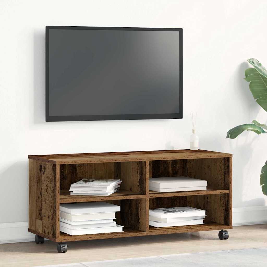 Televizní Skříň 90 X 35 X 40.5 Cm Hnědá Kompozitní Dřevo