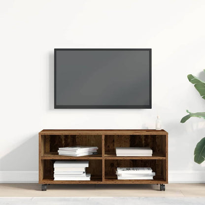 Televizní Skříň 90 X 35 X 40.5 Cm Hnědá Kompozitní Dřevo