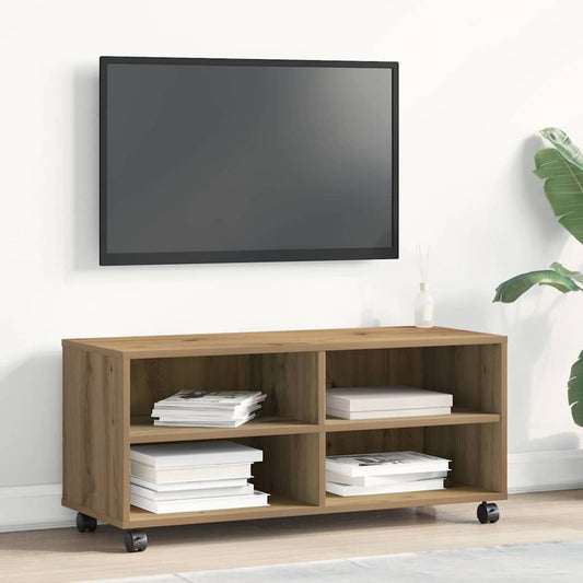 Televizní Skříň 90 X 35 X 40.5 Cm Hnědá Kompozitní Dřevo