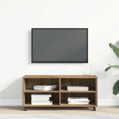 Televizní Skříň 90 X 35 X 40.5 Cm Hnědá Kompozitní Dřevo