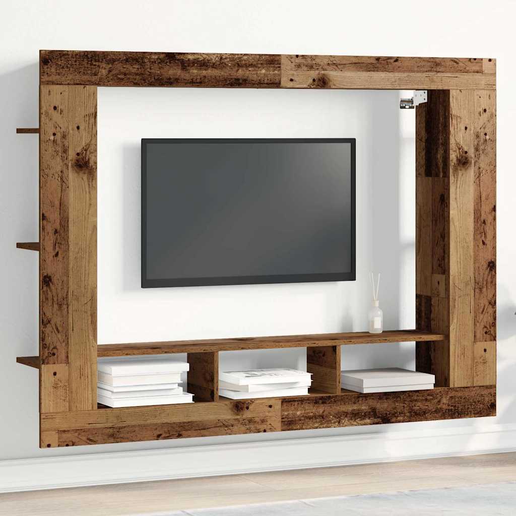 Televizní Skříň 152 X 22 X 113 Cm Staré Dřevo Kompozitní Dřevo