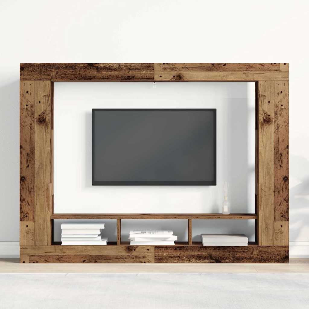 Televizní Skříň 152 X 22 X 113 Cm Staré Dřevo Kompozitní Dřevo