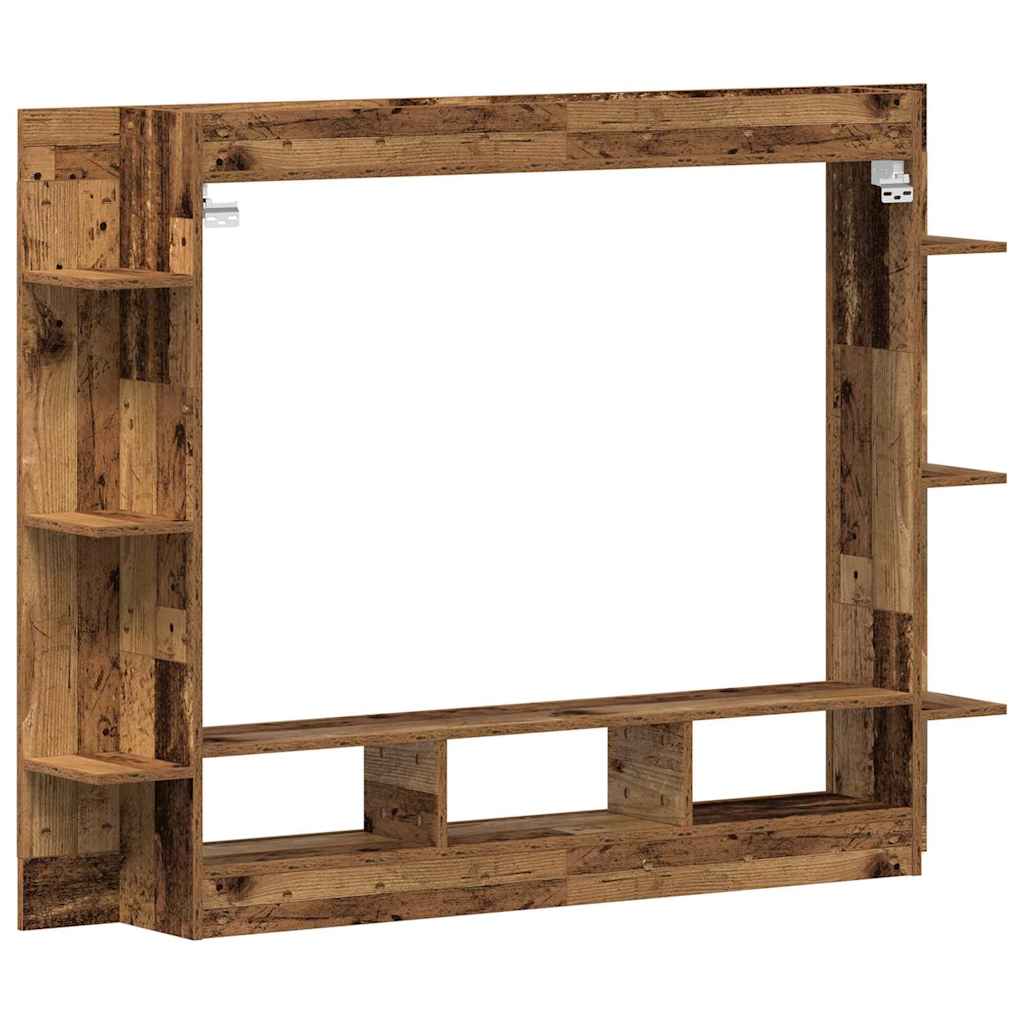 Televizní Skříň 152 X 22 X 113 Cm Staré Dřevo Kompozitní Dřevo