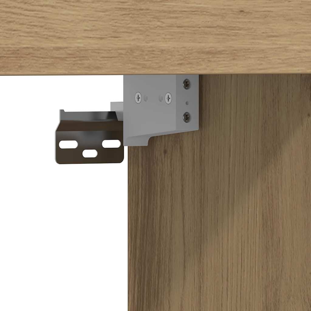 Televizní Skříň 152 X 22 X 113 Cm Dub Artisan Kompozitní Dřevo