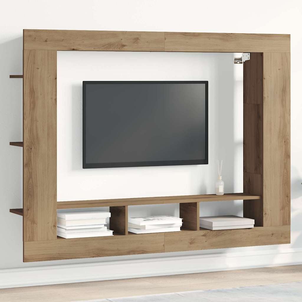 Televizní Skříň 152 X 22 X 113 Cm Dub Artisan Kompozitní Dřevo