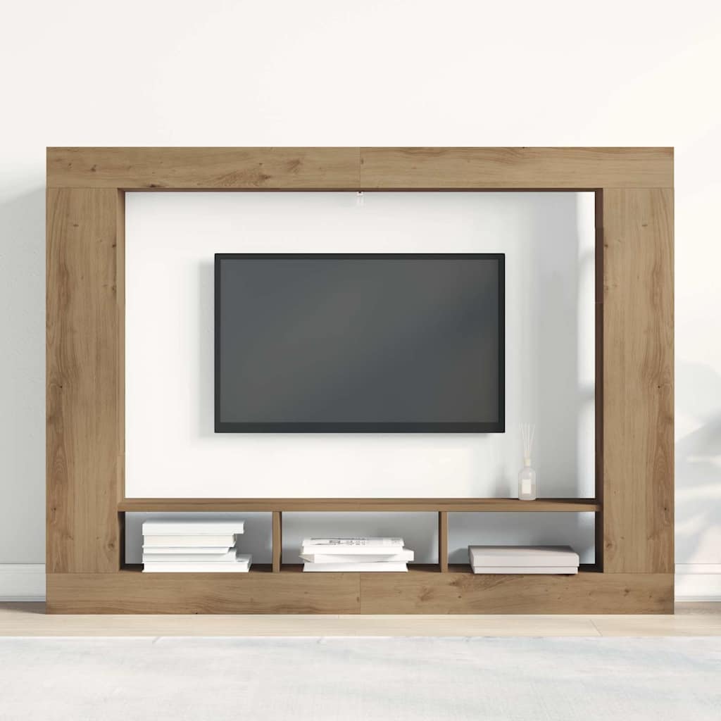 Televizní Skříň 152 X 22 X 113 Cm Dub Artisan Kompozitní Dřevo