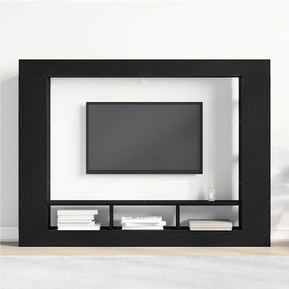 Televizní Skříň 152 X 22 X 113 Cm Černý Dub Kompozitní Dřevo