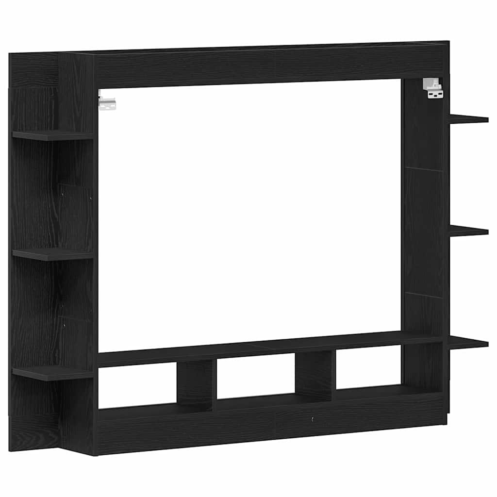 Televizní Skříň 152 X 22 X 113 Cm Černý Dub Kompozitní Dřevo
