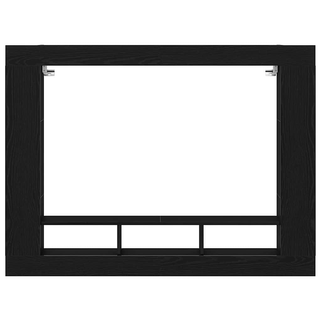 Televizní Skříň 152 X 22 X 113 Cm Černý Dub Kompozitní Dřevo