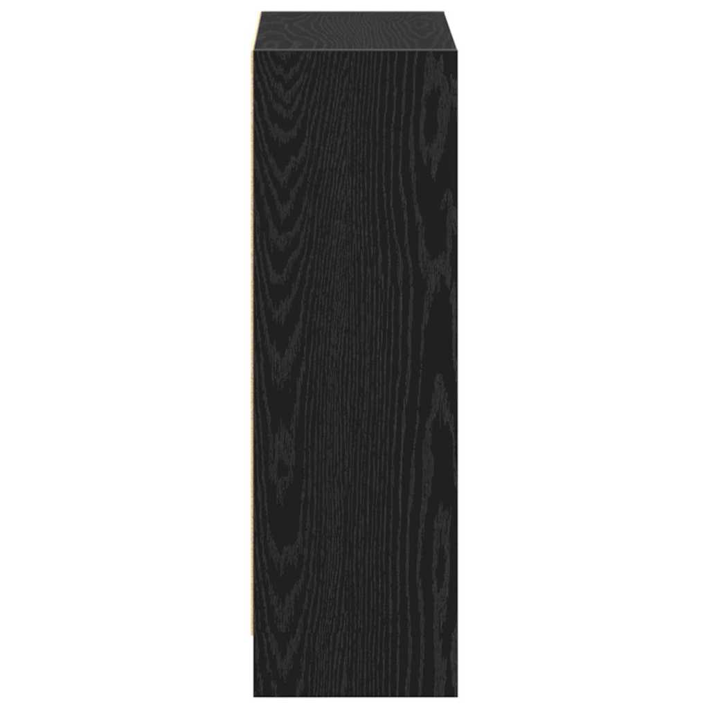 Knihovna 60 X 24 X 76 Cm Kompozitní Dřevo Černý Dub