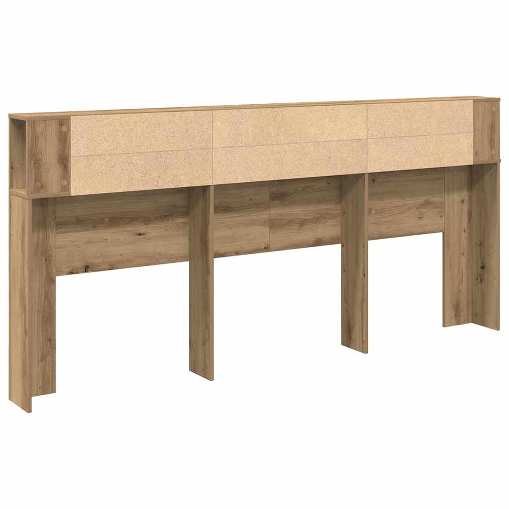 Čelo Postele Se Skříňkou Artisanový Dub Kompozitní Dřevo