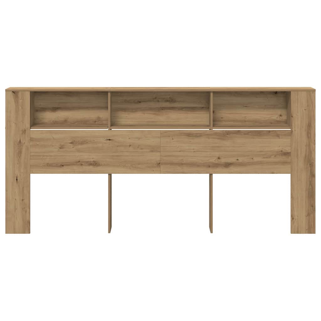 Čelo Postele Se Skříňkou Artisanový Dub Kompozitní Dřevo