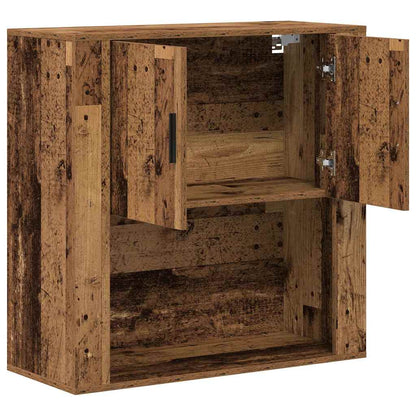 Nástěnná Skříňka Staré Dřevo 80 X 33 X 80 Cm Kompozitní Dřevo