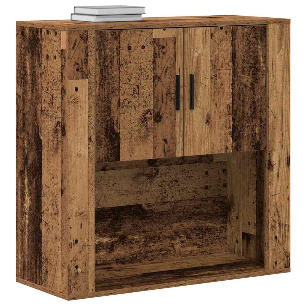 Nástěnná Skříňka Staré Dřevo 80 X 33 X 80 Cm Kompozitní Dřevo