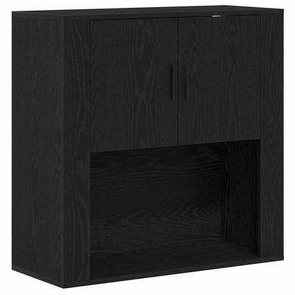 Nástěnná Skříňka Černý Dub 80 X 33 X 80 Cm Kompozitní Dřevo