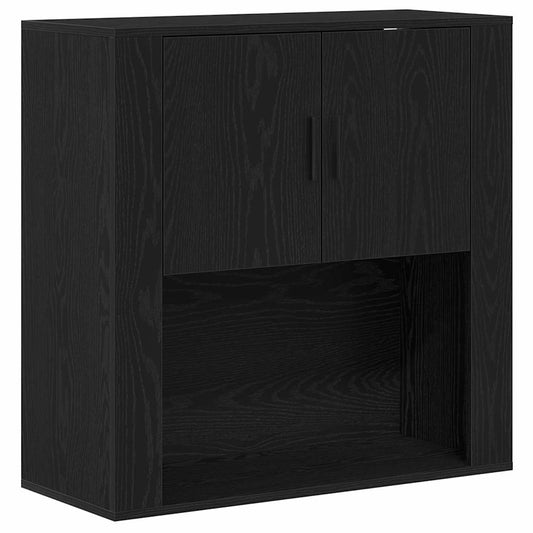 Nástěnná Skříňka Černý Dub 80 X 33 X 80 Cm Kompozitní Dřevo