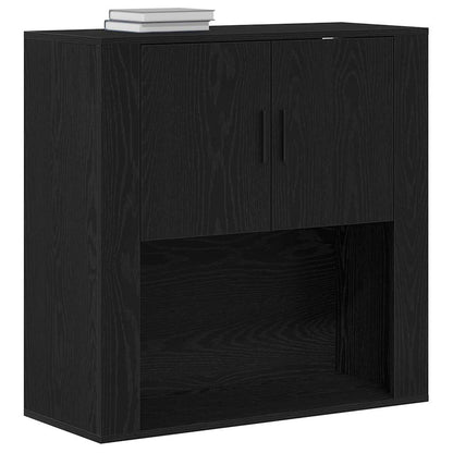 Nástěnná Skříňka Černý Dub 80 X 33 X 80 Cm Kompozitní Dřevo