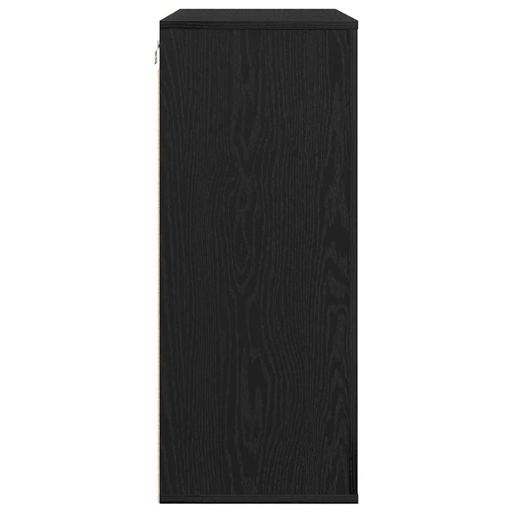 Nástěnná Skříňka Černý Dub 80 X 33 X 80 Cm Kompozitní Dřevo