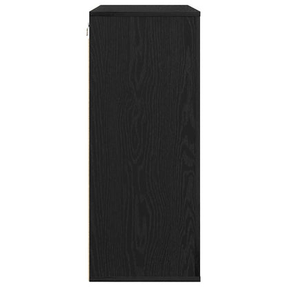 Nástěnná Skříňka Černý Dub 80 X 33 X 80 Cm Kompozitní Dřevo