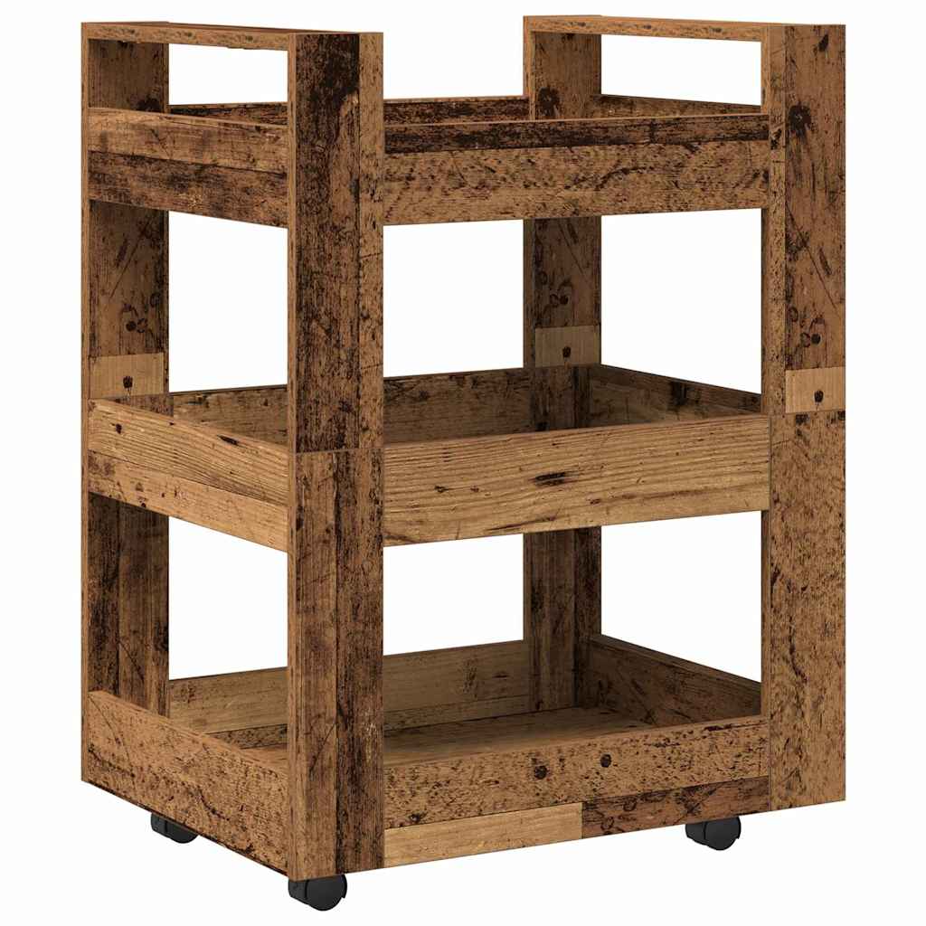 Kuchyňský Vozík Dubové Dřevo 60 X 45 X 80 Cm Kompozitní Dřevo