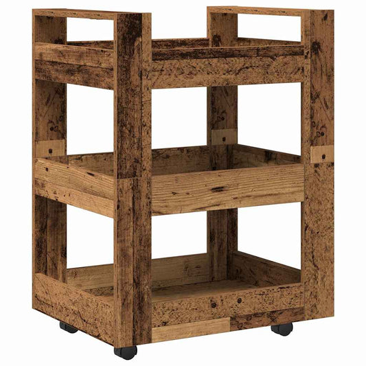Kuchyňský Vozík Dubové Dřevo 60 X 45 X 80 Cm Kompozitní Dřevo
