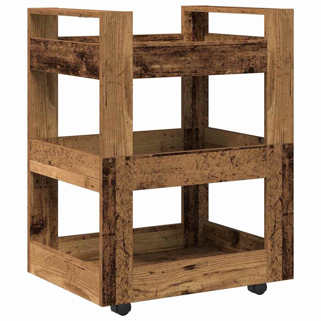 Kuchyňský Vozík Dubové Dřevo 60 X 45 X 80 Cm Kompozitní Dřevo