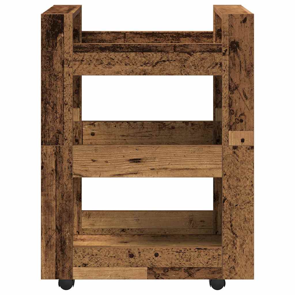 Kuchyňský Vozík Dubové Dřevo 60 X 45 X 80 Cm Kompozitní Dřevo