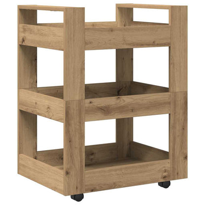 Kuchyňský Vozík Artisanový Dub 60 X 45 X 80 Cm Kompozitní Dřevo