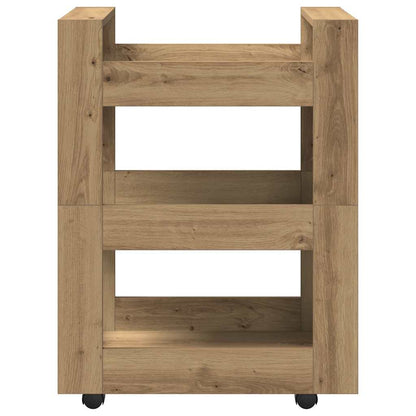 Kuchyňský Vozík Artisanový Dub 60 X 45 X 80 Cm Kompozitní Dřevo