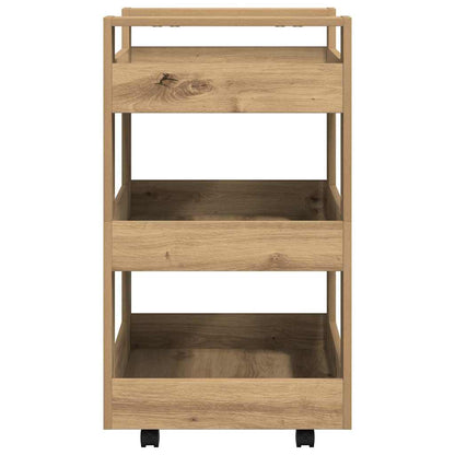 Kuchyňský Vozík Artisanový Dub 60 X 45 X 80 Cm Kompozitní Dřevo