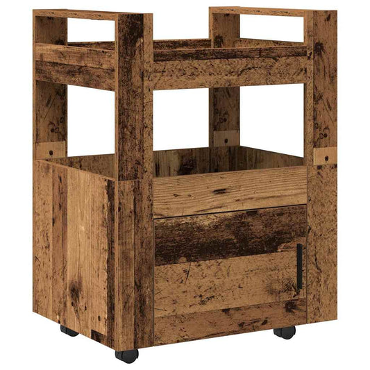 Kuchyňský Vozík Staré Dřevo 60 X 45 X 80 Cm Kompozitní Dřevo