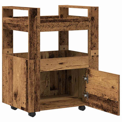 Kuchyňský Vozík Staré Dřevo 60 X 45 X 80 Cm Kompozitní Dřevo