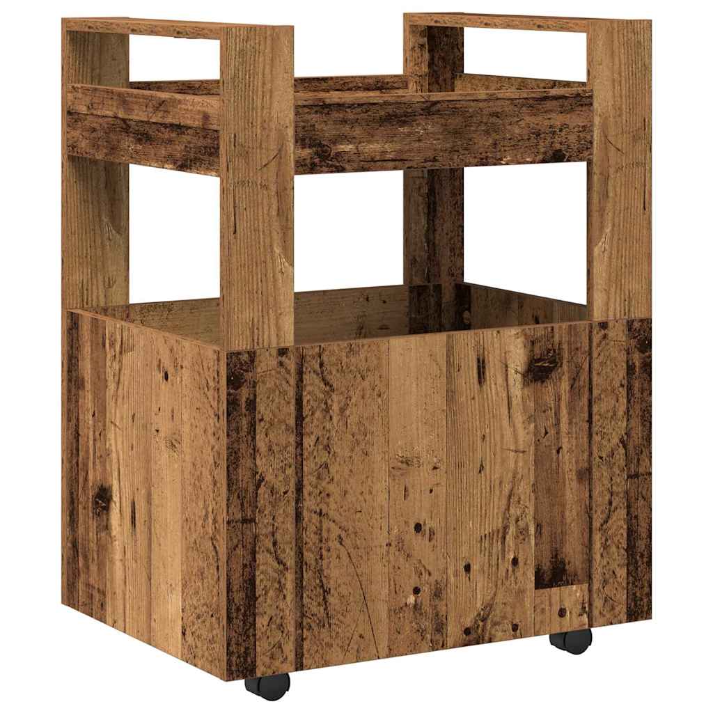 Kuchyňský Vozík Staré Dřevo 60 X 45 X 80 Cm Kompozitní Dřevo