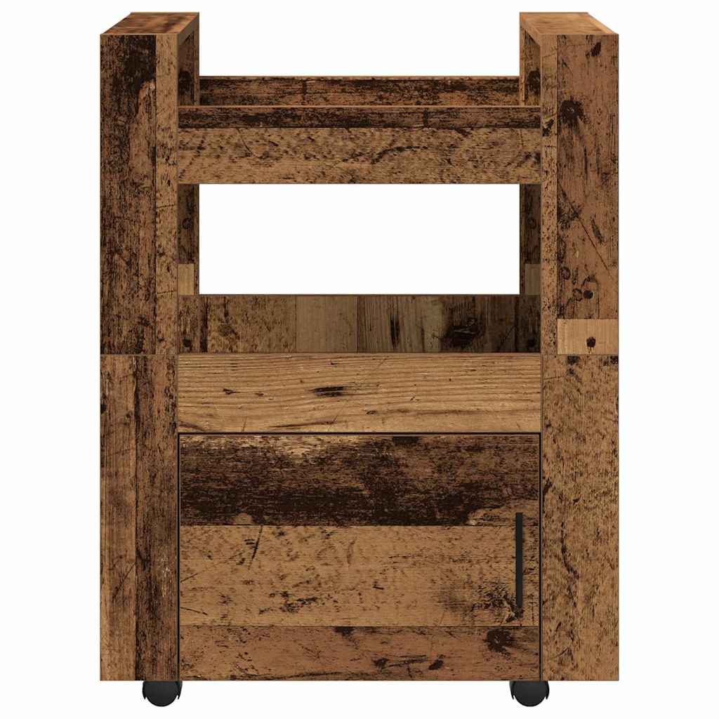 Kuchyňský Vozík Staré Dřevo 60 X 45 X 80 Cm Kompozitní Dřevo