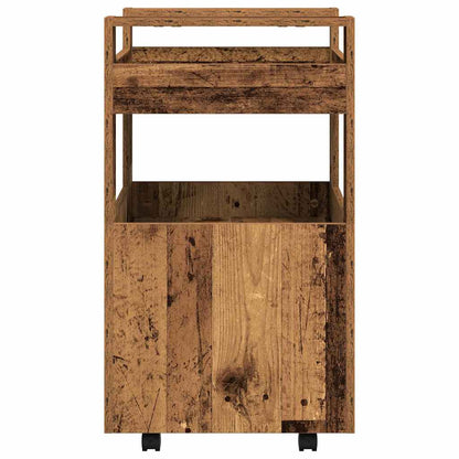 Kuchyňský Vozík Staré Dřevo 60 X 45 X 80 Cm Kompozitní Dřevo