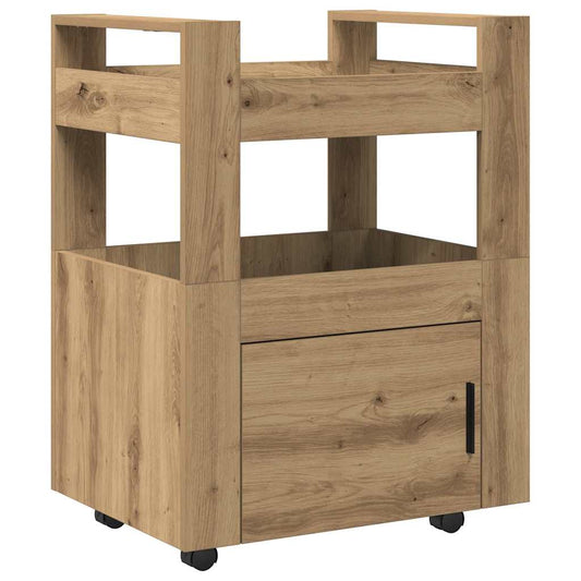 Kuchyňský Vozík Dub Artisan 60 X 45 X 80 Cm Kompozitní Dřevo