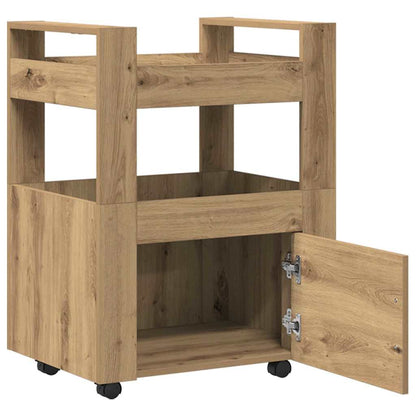 Kuchyňský Vozík Dub Artisan 60 X 45 X 80 Cm Kompozitní Dřevo