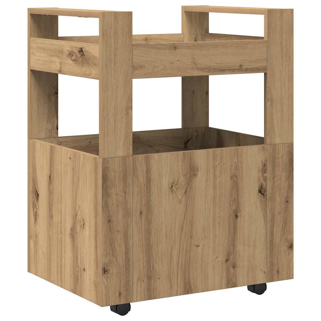 Kuchyňský Vozík Dub Artisan 60 X 45 X 80 Cm Kompozitní Dřevo