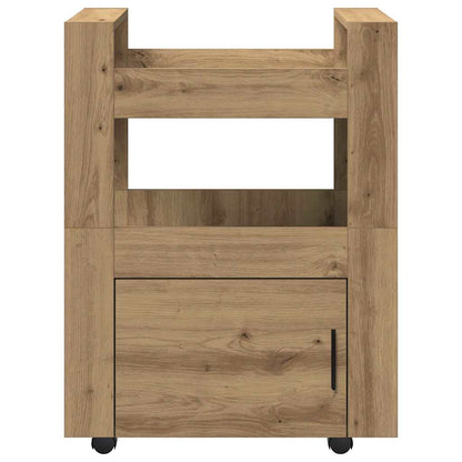 Kuchyňský Vozík Dub Artisan 60 X 45 X 80 Cm Kompozitní Dřevo