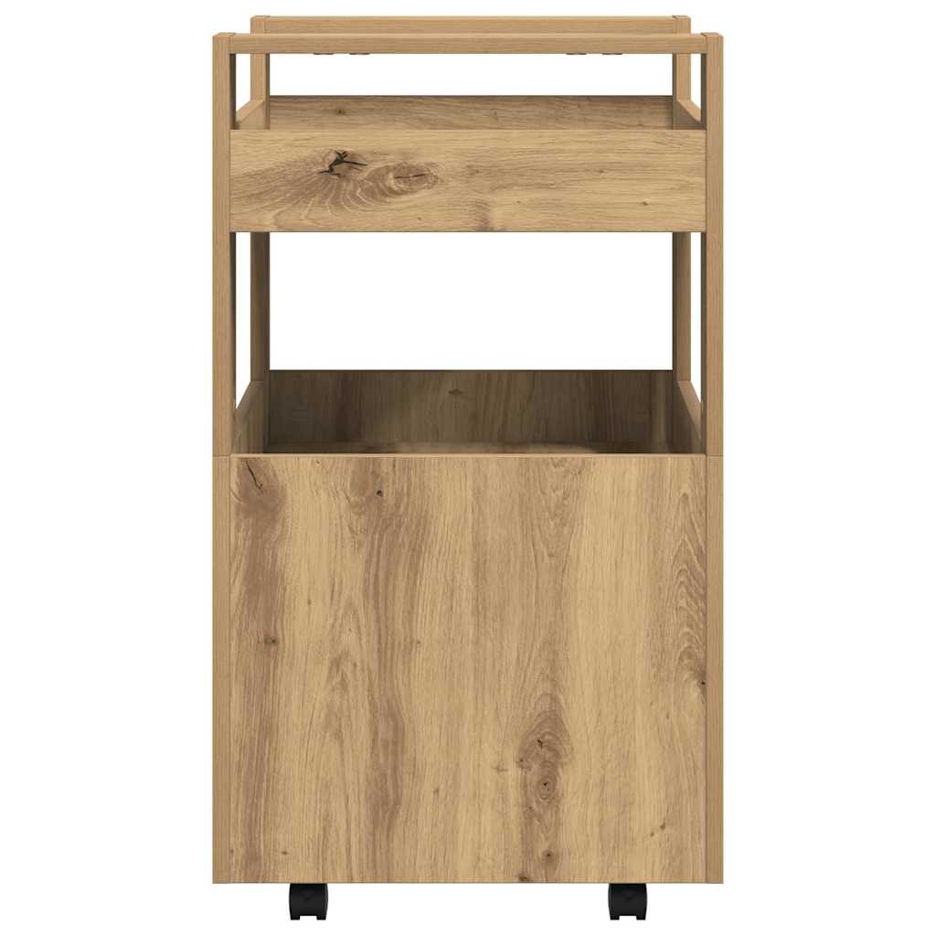 Kuchyňský Vozík Dub Artisan 60 X 45 X 80 Cm Kompozitní Dřevo