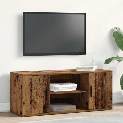 Televizní Skříň 100 X 35 X 40 Cm Staré Dřevo Kompozitní Dřevo