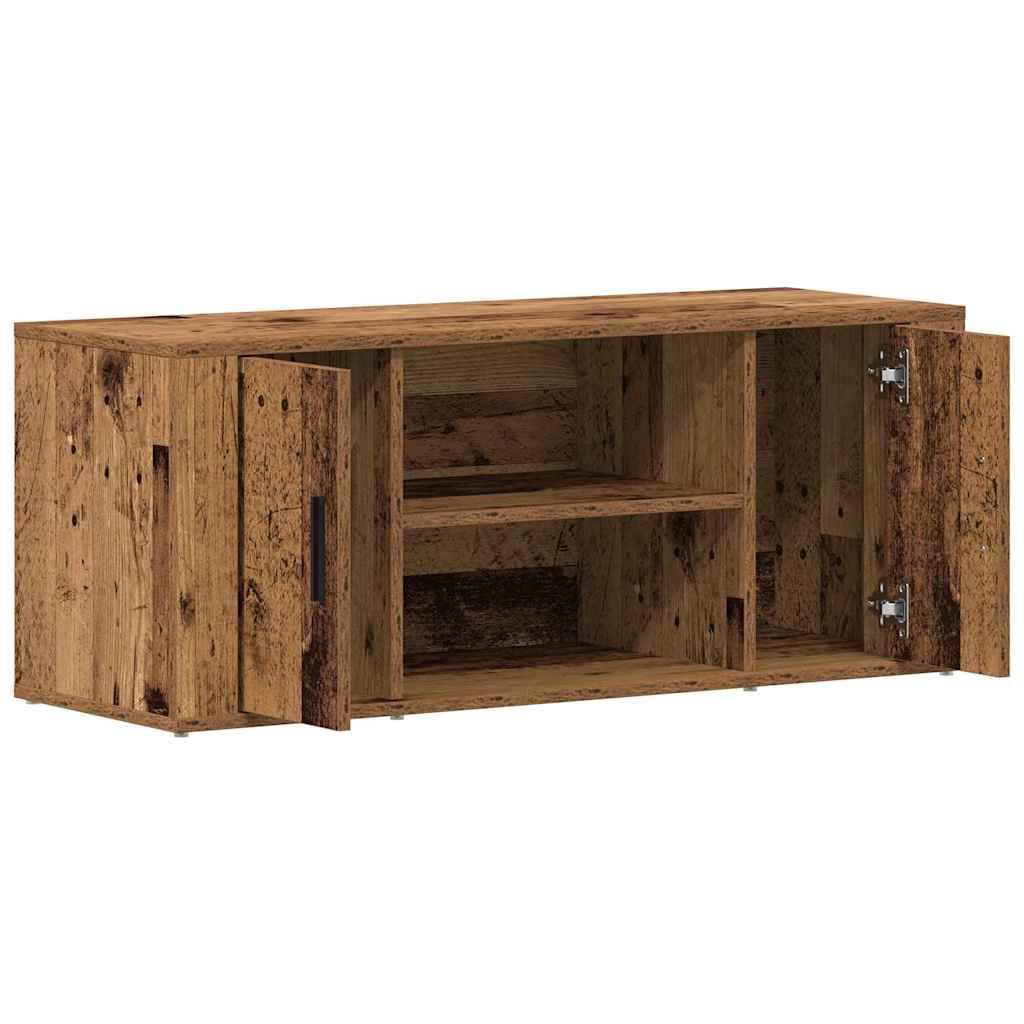 Televizní Skříň 100 X 35 X 40 Cm Staré Dřevo Kompozitní Dřevo