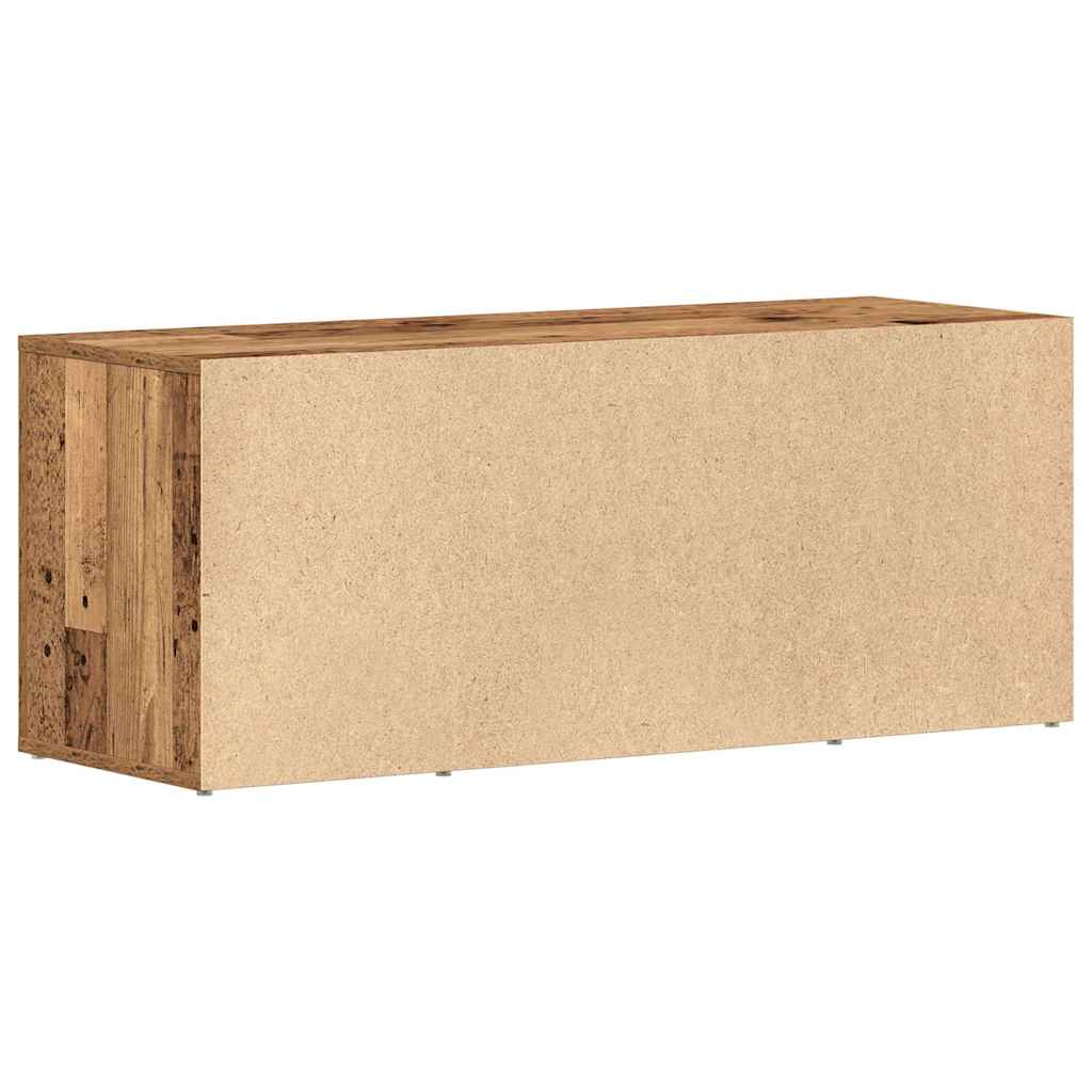 Televizní Skříň 100 X 35 X 40 Cm Staré Dřevo Kompozitní Dřevo