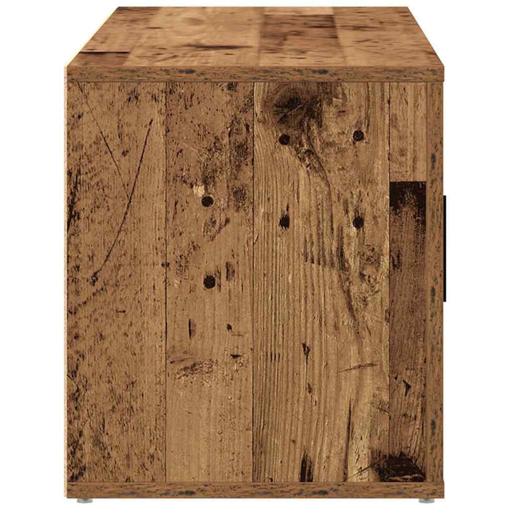 Televizní Skříň 100 X 35 X 40 Cm Staré Dřevo Kompozitní Dřevo