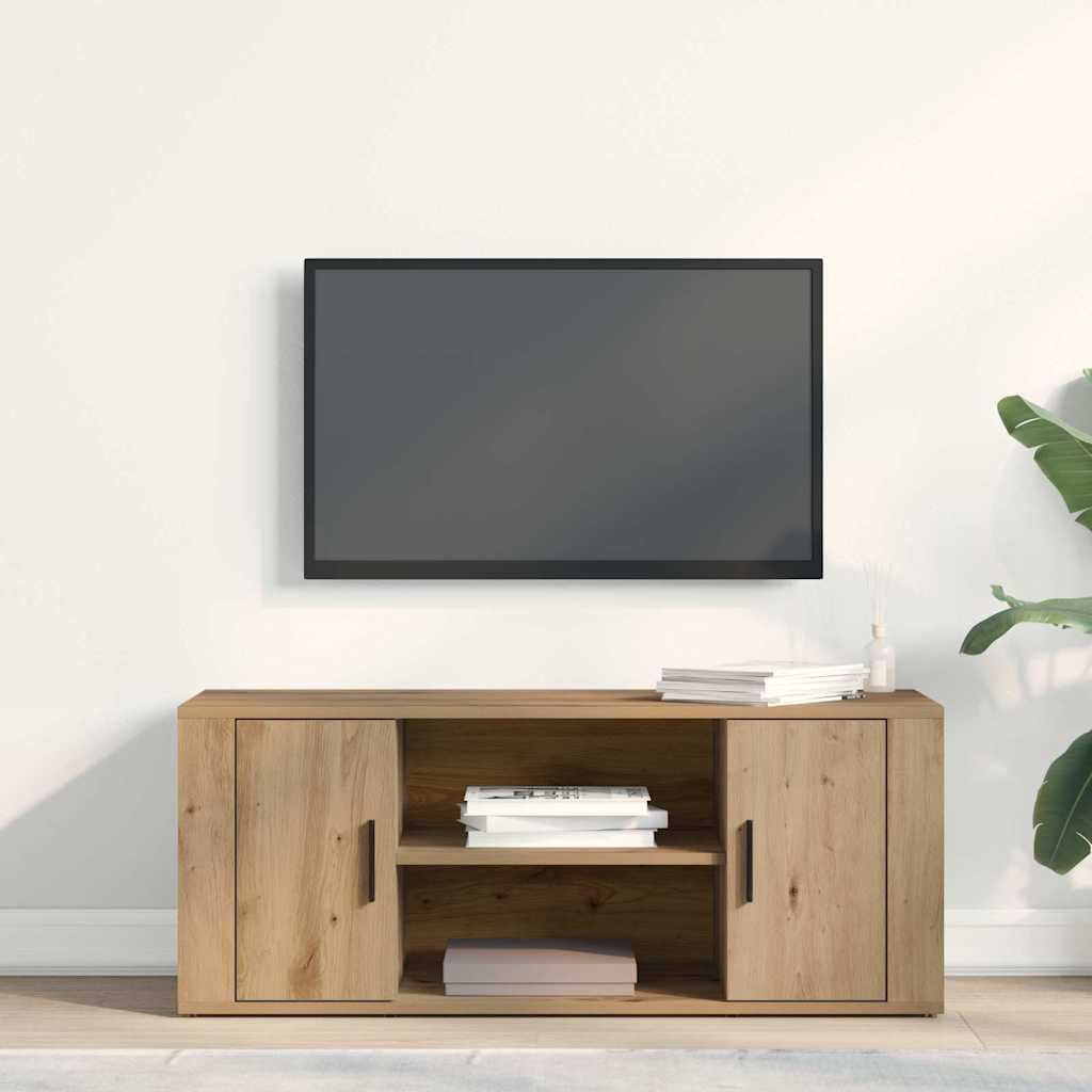Televizní Skříň 100 X 35 X 40 Cm Dub Artisan Kompozitní Dřevo