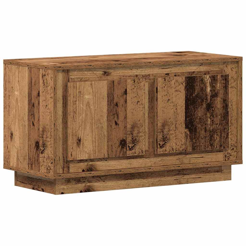 Televizní Skříň 80 X 35 X 45 Cm Staré Dřevo Kompozitní Dřevo