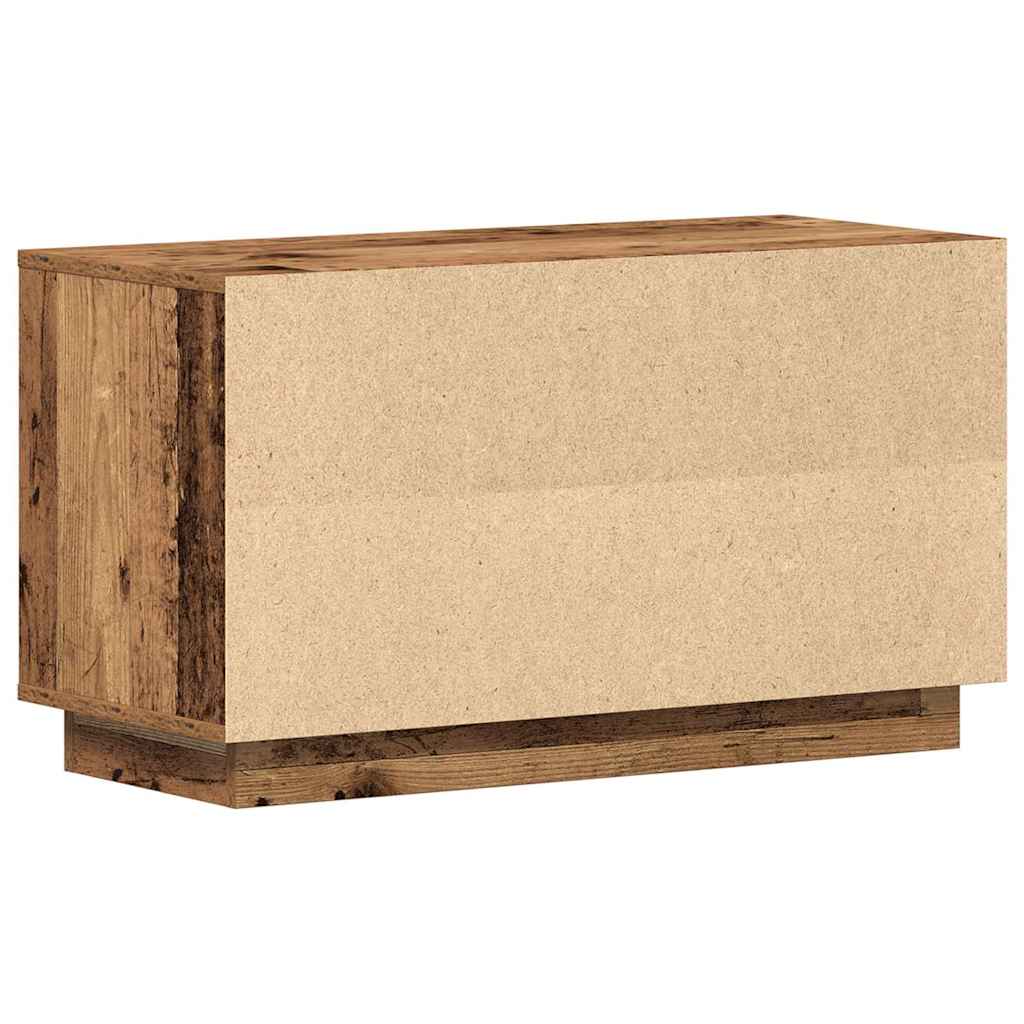 Televizní Skříň 80 X 35 X 45 Cm Staré Dřevo Kompozitní Dřevo