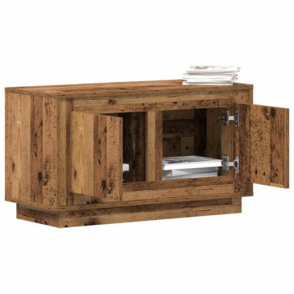 Televizní Skříň 80 X 35 X 45 Cm Staré Dřevo Kompozitní Dřevo