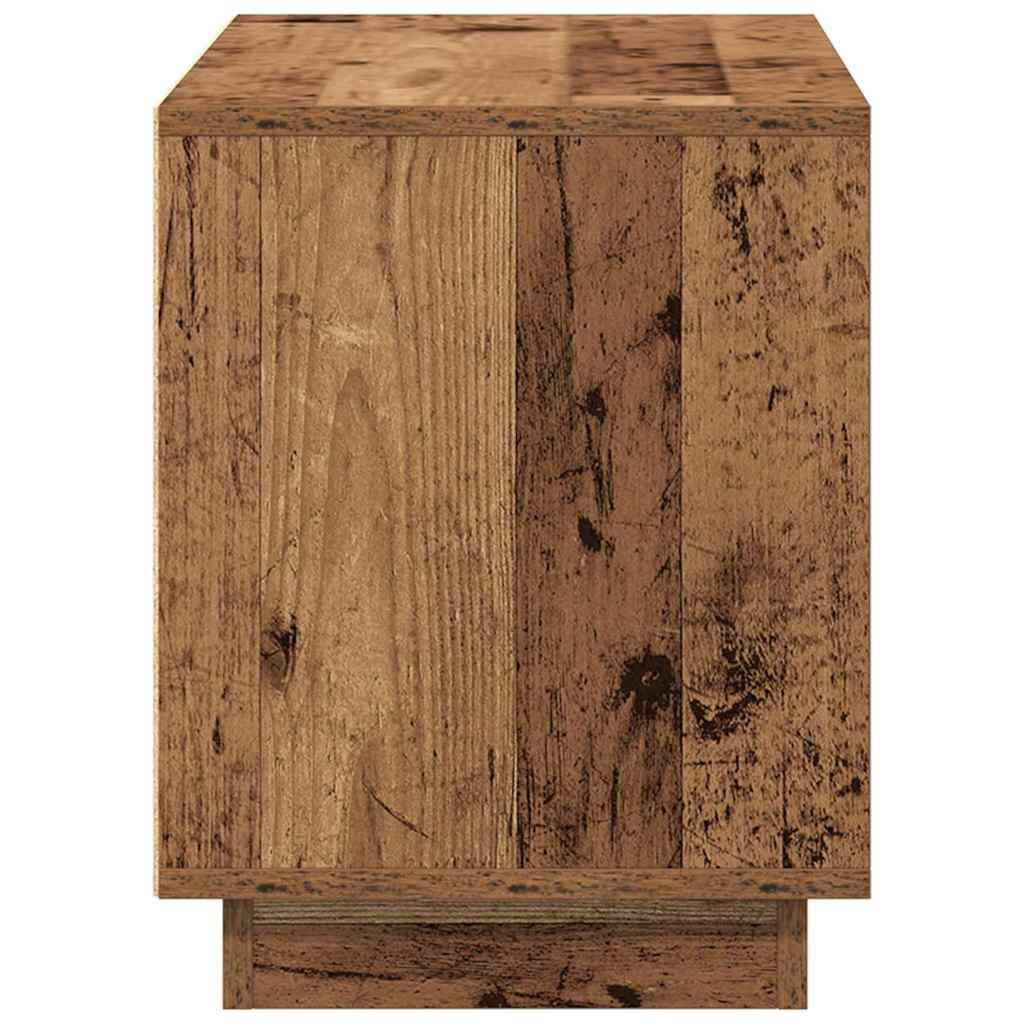 Televizní Skříň 80 X 35 X 45 Cm Staré Dřevo Kompozitní Dřevo