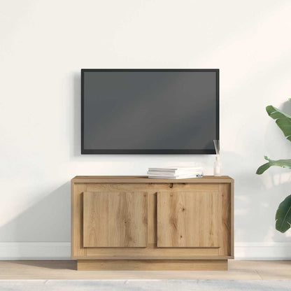 Televizní Skříň 80 X 35 X 45 Cm Dub Artisan Kompozitní Dřevo